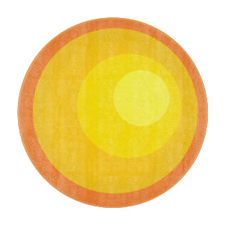 Tabla De Cortar Círculos Naranjas Retro