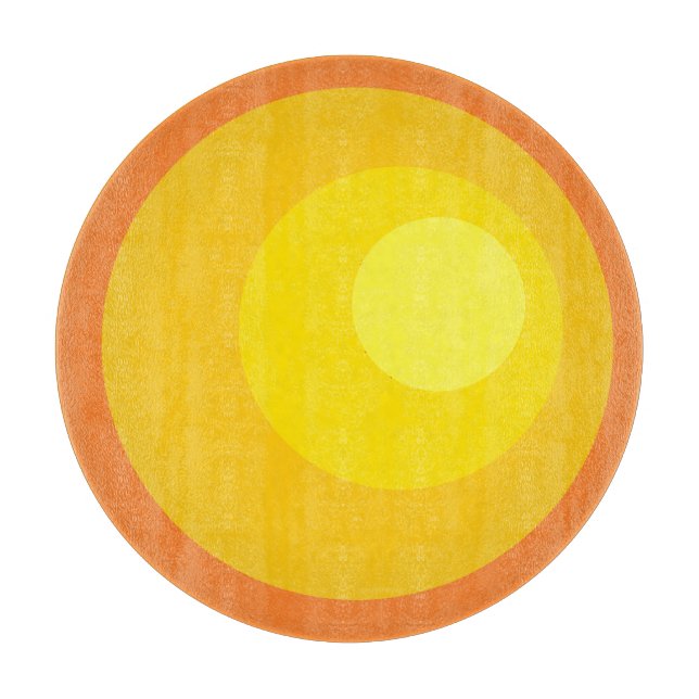 Tabla De Cortar Círculos Naranjas Retro (Anverso)