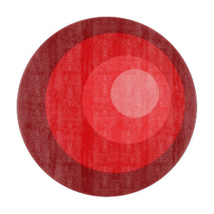 Tabla De Cortar Círculos rojos retro