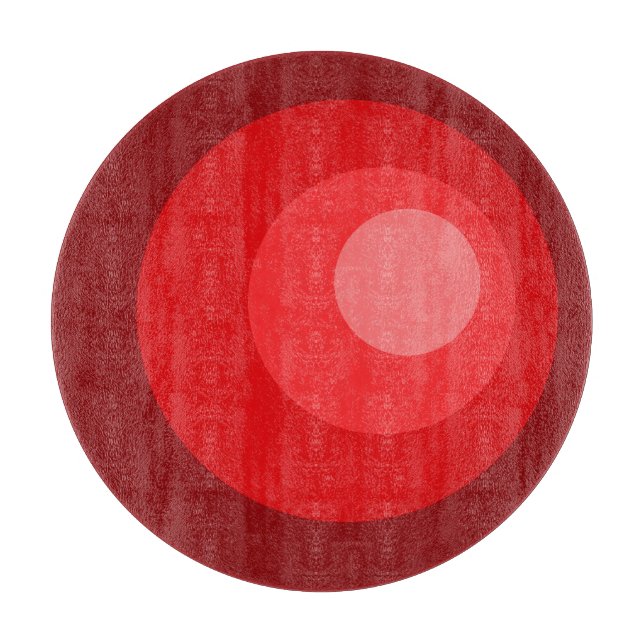 Tabla De Cortar Círculos rojos retro (Anverso)
