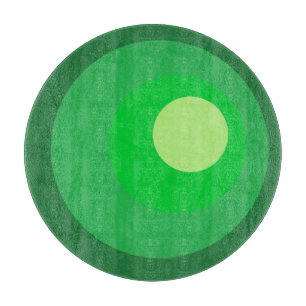 Tabla De Cortar Círculos Verdes Retro