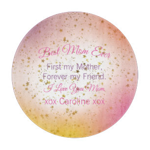 Tabla De Cortar Cita de Keepsake rosa elegante Día de la Madre mod