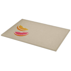 Tabla de cortar cítricos minimalista naranja toron
