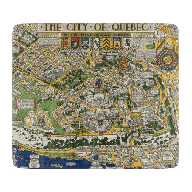 Tabla De Cortar Ciudad del mapa de Quebec (Anverso)