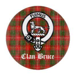 Tabla De Cortar Clan Bruce Escudo Tartan Personalizado