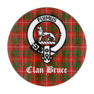 Tabla De Cortar Clan Bruce Escudo Tartan Personalizado
