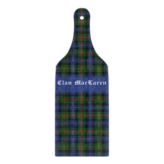 Tabla De Cortar Clan MacLaren Tartan Plaid Personalizable (Anverso)