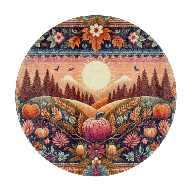 Tabla De Cortar Clásica Fair Isle Fall/Otoño (Anverso)