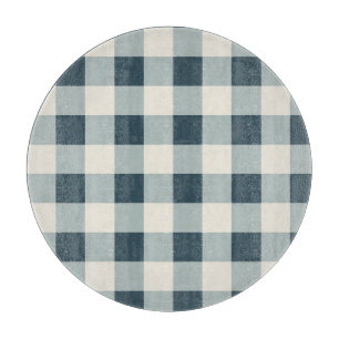 Tabla De Cortar Clásico Blue Farmhouse Gingham Style