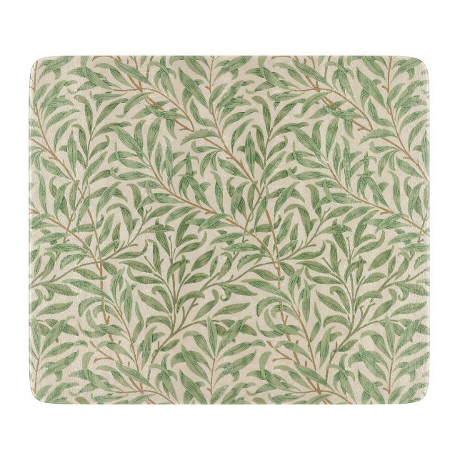 Tabla De Cortar Clásico de flores de jardín de ramas de sauce de W (Anverso)