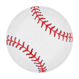 Tabla De Cortar Clásico Deportivo de Béisbol Rojo y Blanco con Tem