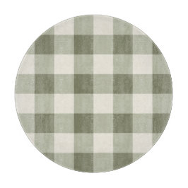Tabla De Cortar Clásico Green Farmhouse Gingham Style