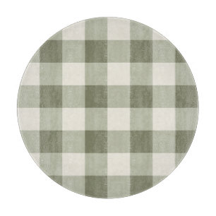 Tabla De Cortar Clásico Green Farmhouse Gingham Style