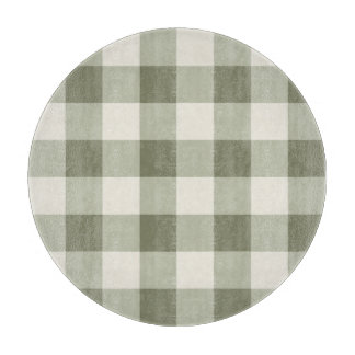 Tabla De Cortar Clásico Green Farmhouse Gingham Style