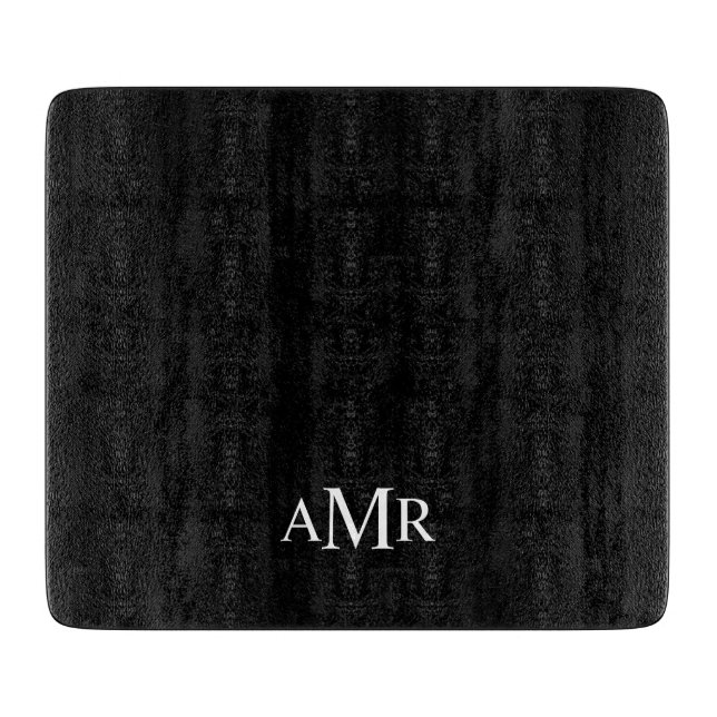 Tabla De Cortar Clásico Monograma Personalizado (Anverso)