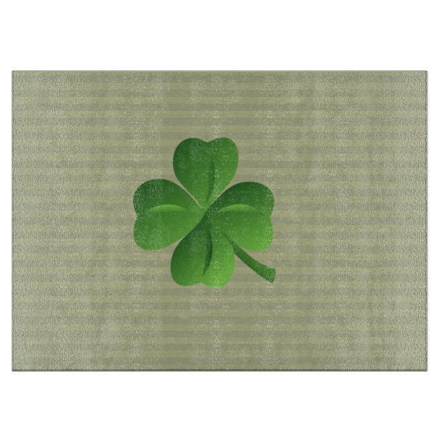 Tabla De Cortar Clásico Trendy Irish Lucky Shamrock (Anverso)