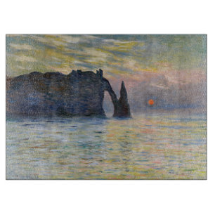 Tabla De Cortar Claude Monet - El Acantilado, Etretat, Puesta de s