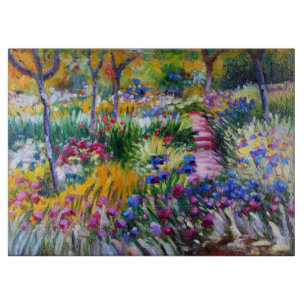 Tabla De Cortar Claude Monet: Jardín del iris por Giverny