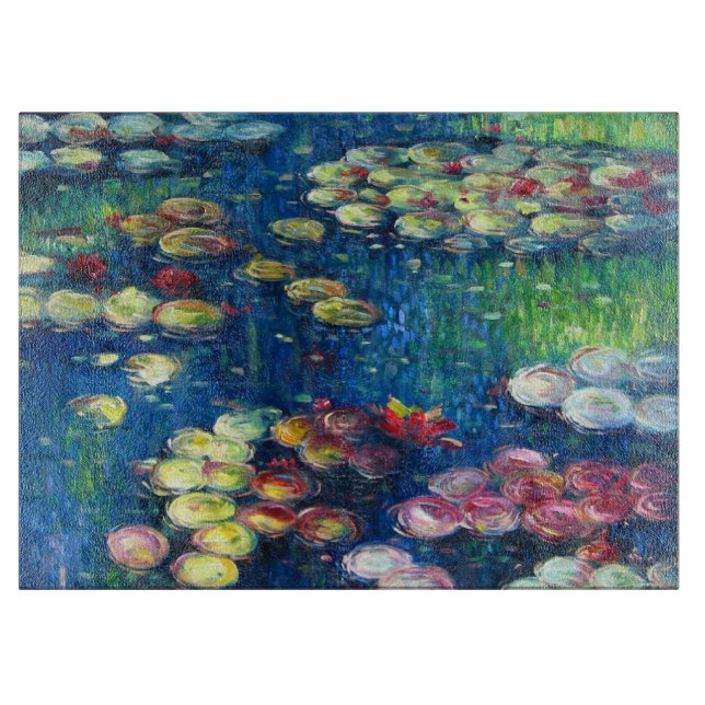 Tabla De Cortar Claude Monet: Lirios de agua 3 (Anverso)