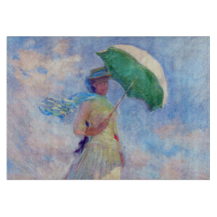 Tabla De Cortar Claude Monet - Mujer con un Parasol mirando a la d