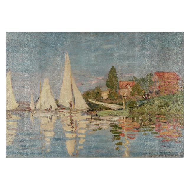 Tabla De Cortar Claude Monet | Regatta at Argenteuil, c.1872 (Anverso)