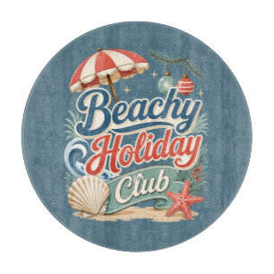 Tabla De Cortar Club de Vacaciones Playeras de Navidad Costera