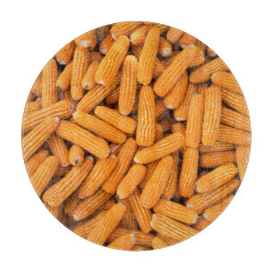 Tabla De Cortar Cob de maíz naranja: fondo de la agricultura de co