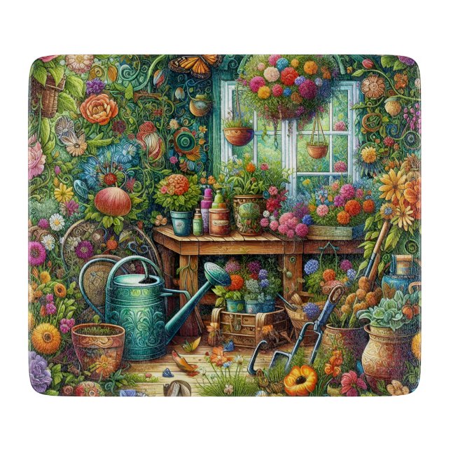 Tabla de cortar cobertizo de jardín (Anverso)