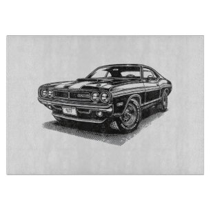 Tabla De Cortar Coche clásico americano de musculatura retro vinta