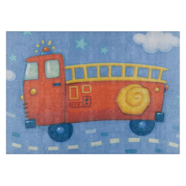 Tabla De Cortar Coche de bomberos (Anverso)