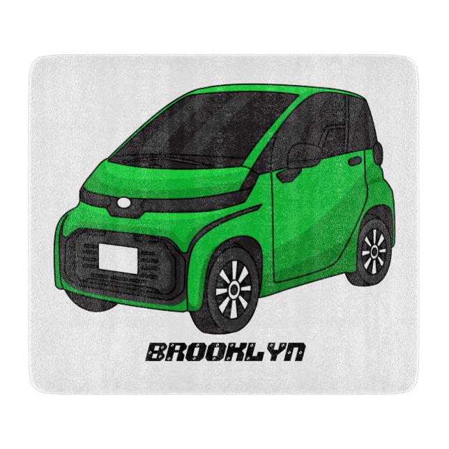 Tabla De Cortar Coche de pequeño tamaño verde (Anverso)