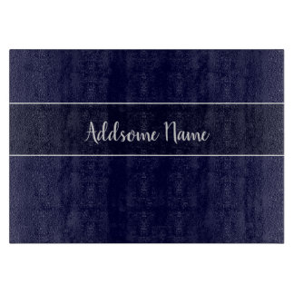 Tabla De Cortar Cocina azul de la Marina de color sólido