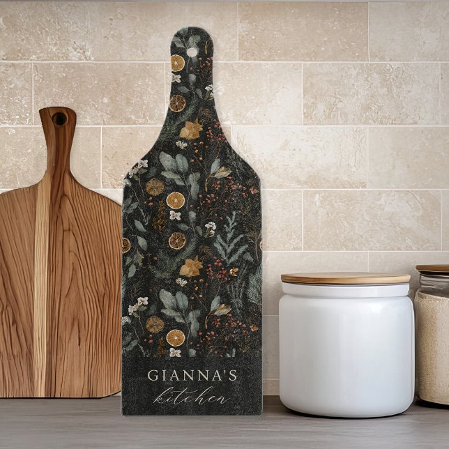 Tabla De Cortar Cocina Botánica Personalizada Moody Winter (Subido por el creador)