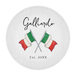 Tabla De Cortar Cocina con bandera italiana