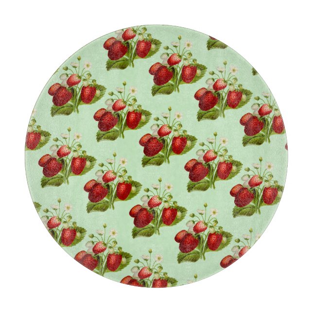 Tabla De Cortar Cocina de Campo de Fresa (Anverso)