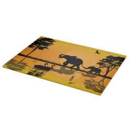 Tabla De Cortar cocina de elefantes africanos frescos