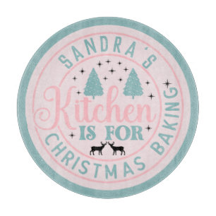 Tabla De Cortar Cocina de Navidades rosados preppy