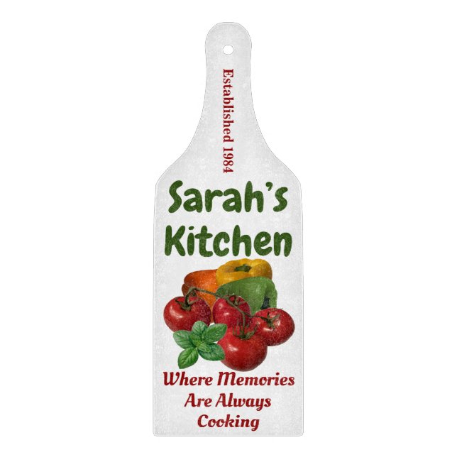 Tabla De Cortar Cocina de vidrio personalizada (Anverso)