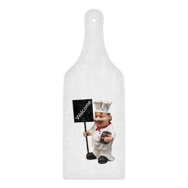 Tabla De Cortar Cocina del chef - Tarjeta de menú BIENVENIDA (Anverso)