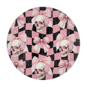 Tabla De Cortar Cocina Esqueleto Rosa Genial Halloween