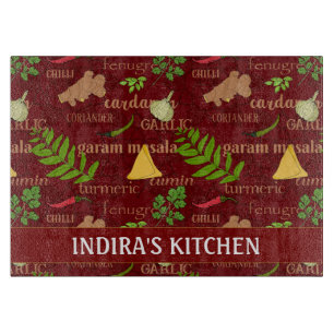 Tabla De Cortar Cocina india con estampado asiático