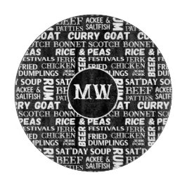 Tabla De Cortar Cocina jamaiquina Cocina caribeña Monograma