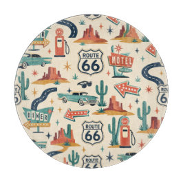 Tabla De Cortar Cocina Retro Ruta 66 Vibraciones de la Carretera
