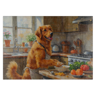 Tabla De Cortar Cocinando Retriever de Nueva Escocia que Tollea Pa