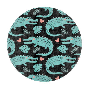 Tabla De Cortar Cocodrilos personalizados, lindo patrón sin costur