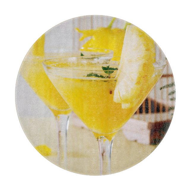 Tabla De Cortar Cóctel de Fresca de piña y jengibre (Anverso)