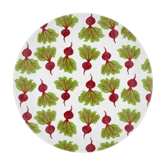 Tabla De Cortar Colección Blanca de Remolacha Fresca (Anverso)