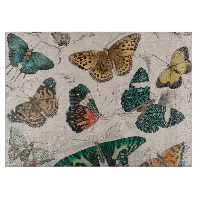 Tabla De Cortar Colección de mariposa Mariposas antiguas (Anverso)