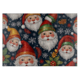 Tabla De Cortar Colección de Navidades Vintage de Santa Claus