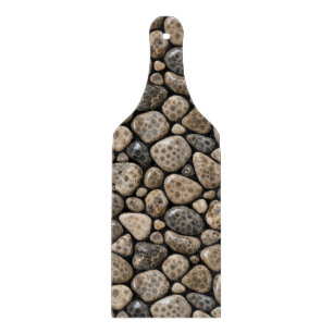 Tabla De Cortar Colección de Piedras Petoskey de Michigan Pulidas